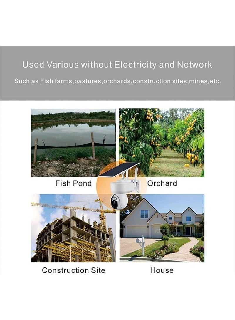 كروني كاميرا مراقبة شمسية RBX-S30 4G للاستخدام الخارجي - لا حاجة لشبكة واي فاي | دقة عالية 5 ميجابكسل مع دوران وإمالة 360 درجة، وكشف حركة ذكي، ورؤية ليلية كاملة الألوان، وصوت ثنائي الاتجاه، وبطارية طويلة العمر 7800 مللي أمبير/ساعة | كاميرات مراقبة مقاومة للعوامل الجوية للمنازل والمزارع والمناطق النائية - Image 4
