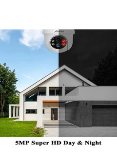 ANRAN 2K Wireless Solar Outdoor WiFi Camera with 355° Pan & 79° Tilt  View 5MP Color Night Vision AI Human Detection Two way Talk Compatible with Alexa  - Image 3