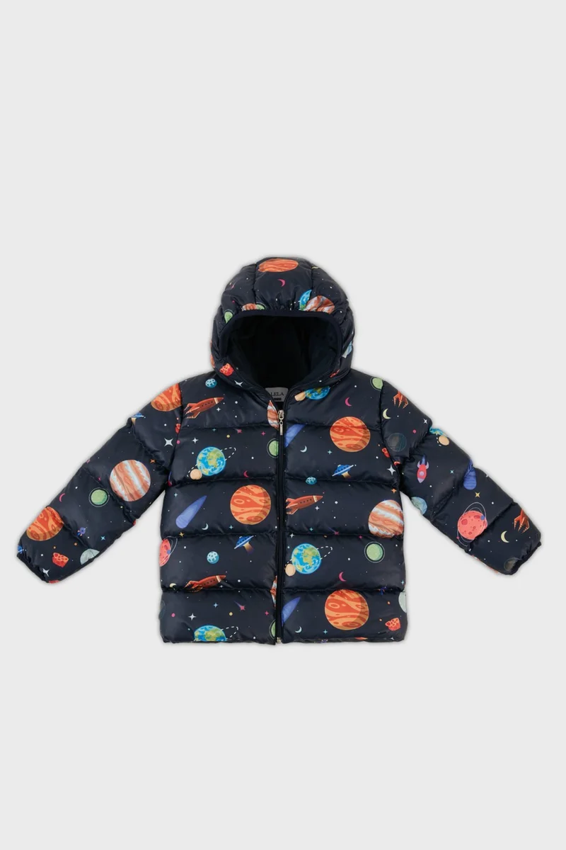 Lela Extra Padded Soft Fleece Hooded Puffer Coat Boy's COAT 5763003