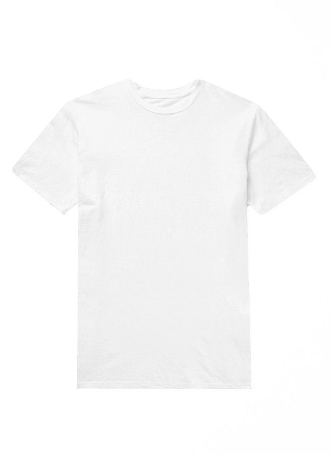 YANEK تي شيرت رجالي عادي بلون خالص نصف كم فائق النعومة - Image 1