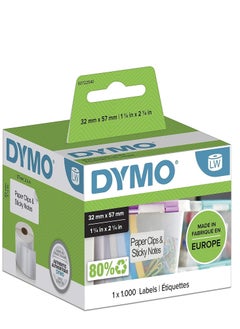 Dymo Multi Purpose Label 1000 Labels, 57 Mm X 32 Mm, White, S0722540, 32 X 57 Mm