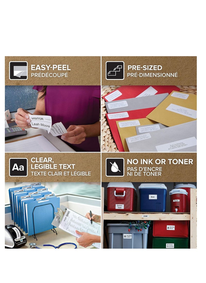 Dymo - Dymo Multi Purpose Label 1000 Labels, 57 Mm X 32 Mm, White, S0722540, 32 X 57 Mm - Image 1