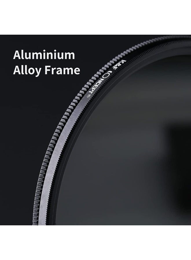 K&F CONCEPT 77mm Variable ND2-ND400 ND Lens Filter (1-9 Stops) for Camera Lens, Adjustable Neutral Density Filter with Microfiber Cleaning Cloth (B-Series) - Image 4