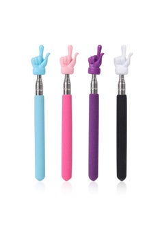 SAVITA 4PCS Telescopic Teachers Pointers, Teachers Pointer Stick Extendable Pointing Stick Retractable Pointer Whiteboard Pointer Hand Pointer Stick for Teacher Classroom Teacher Aids  - Image 1