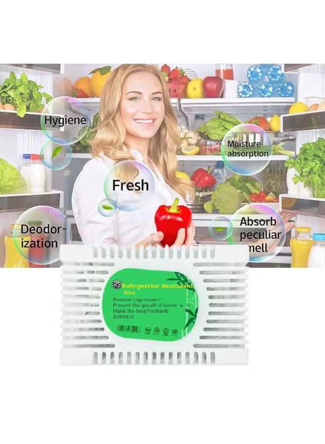 Fridge Deodorizer Box 2 Pack – Small 50g Activated Charcoal Refrigerator & Freezer Deodorizer – Removes Unpleasant Odours, Keeps Food Fresh, Prevents Bacteria Growth – Long-Lasting Odour Absorber Freshener - Image 1