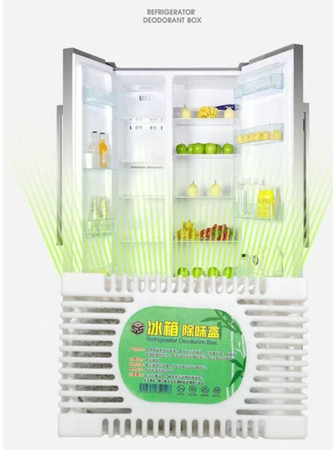 Fridge Deodorizer Box 2 Pack – Small 50g Activated Charcoal Refrigerator & Freezer Deodorizer – Removes Unpleasant Odours, Keeps Food Fresh, Prevents Bacteria Growth – Long-Lasting Odour Absorber Freshener - Image 2