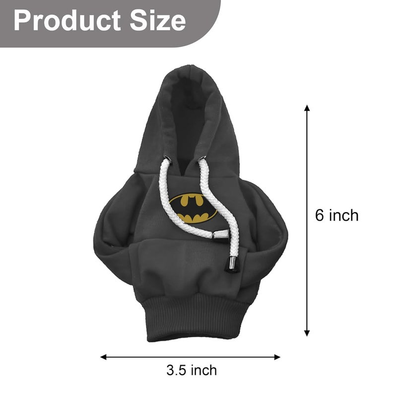 woopme Cotton Car Gear Shift Hoodie | Shifter Funny Sweater Superhero Theme for Gearshift | Protector Decoration Accessories Knob (Black) - Image 4