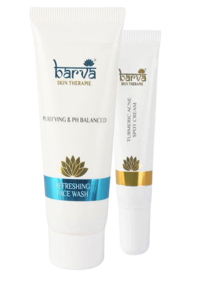 Barva Neem & Pepperment Face Wash & Turmeric Spot Acne Cream - Combo Pack - Image 1
