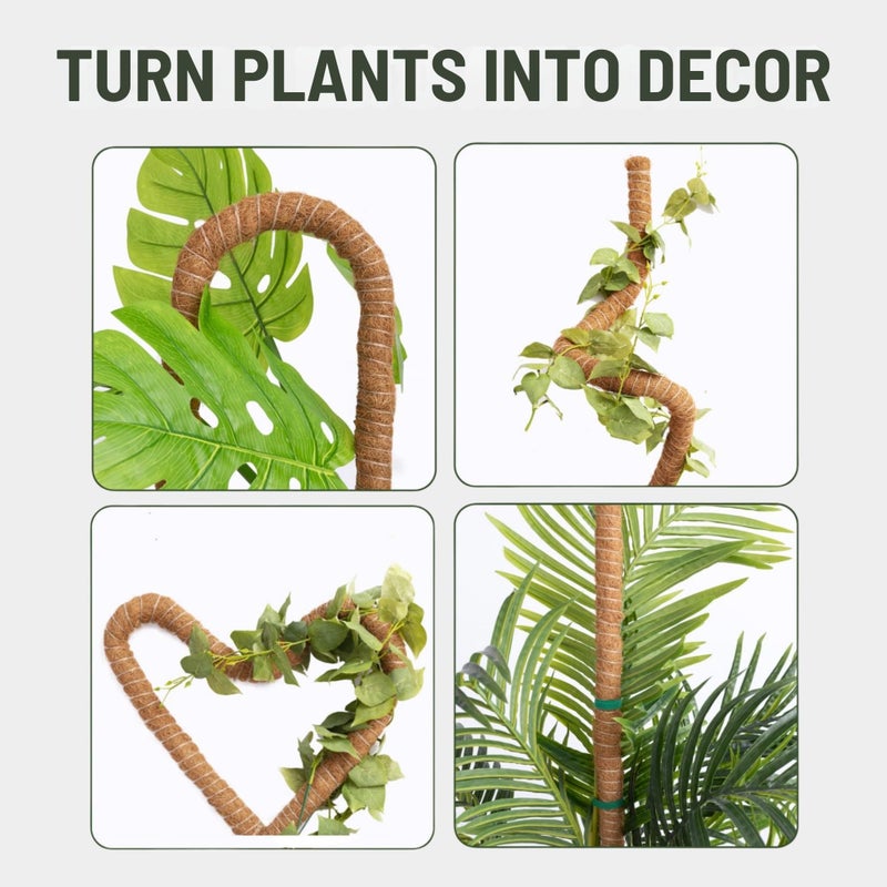 Imezos 2 Pack 30 Inch Moss Pole for Plants, Moss Poles for Climbing Plants Monstera, Handmade Coco Coir Plant Pole, Monstera Plant Support for Plant Grow - Image 5