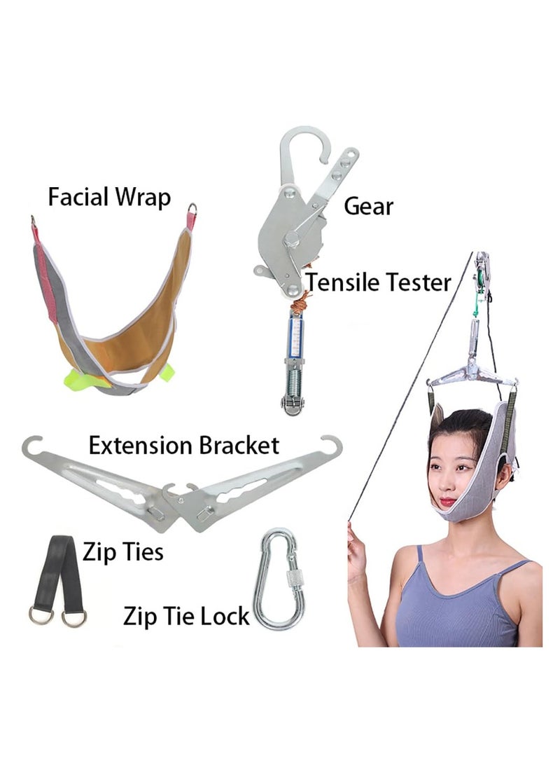 SYOSI Portable Neck Stretcher Hammock for Neck Pain Relief, Spine Chiropractic Decompression Tool, Physical Therapy for Neck Decompressor (Hook Mounted)  - Image 5