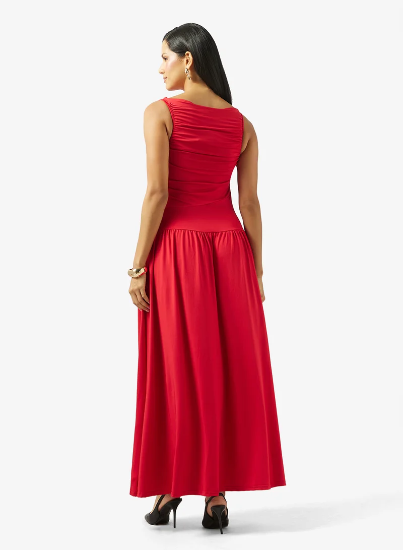 ايلا Ruched Sleeveless Dress