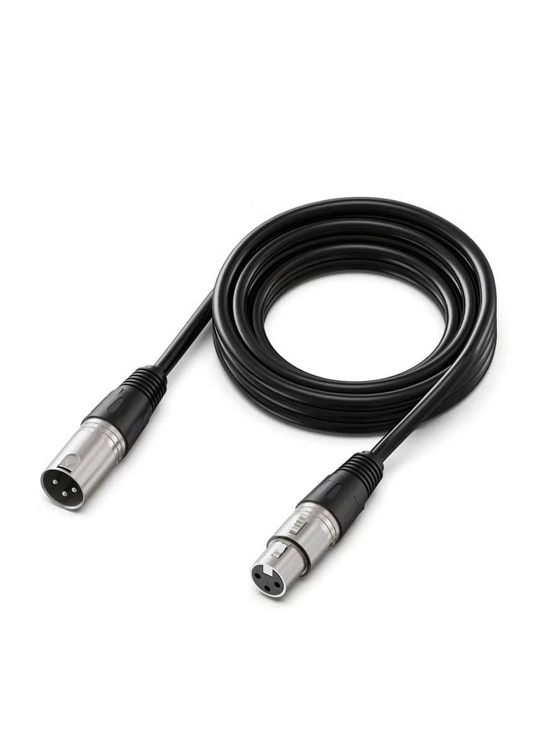 XLR Male to Female Microphone Cable 3 Pin Balanced Extension Cable Suitable for Recording, Mixing, Speaker Systems, DMX Lighting, Mixing, and Amplifiers - Image 2