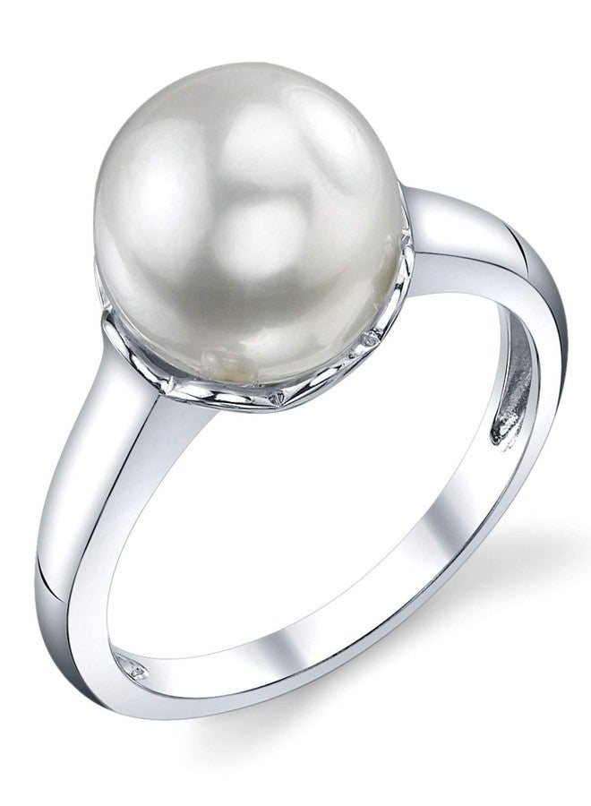 The Pearl Source Freshwater Cultured Pearl Ring for Women with 11-12mm Round White Pearl and Sterling Silver Band - Image 1