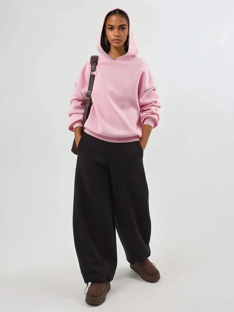 بوسيم بلوزة بغطاء رأس بقصة مريحة من بوسم