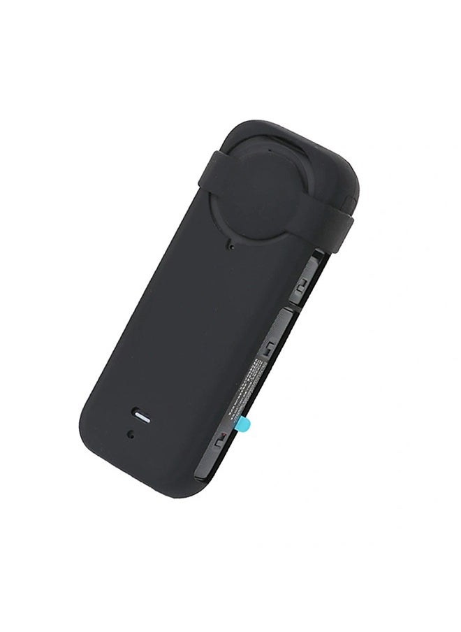 O Ozone حافظة لـ Insta360 X4 | حافظة حمل من السيليكون مع غطاء حماية للعدسات | غطاء حماية ضد السقوط لملحقات كاميرا الحركة - أسود  - Image 2