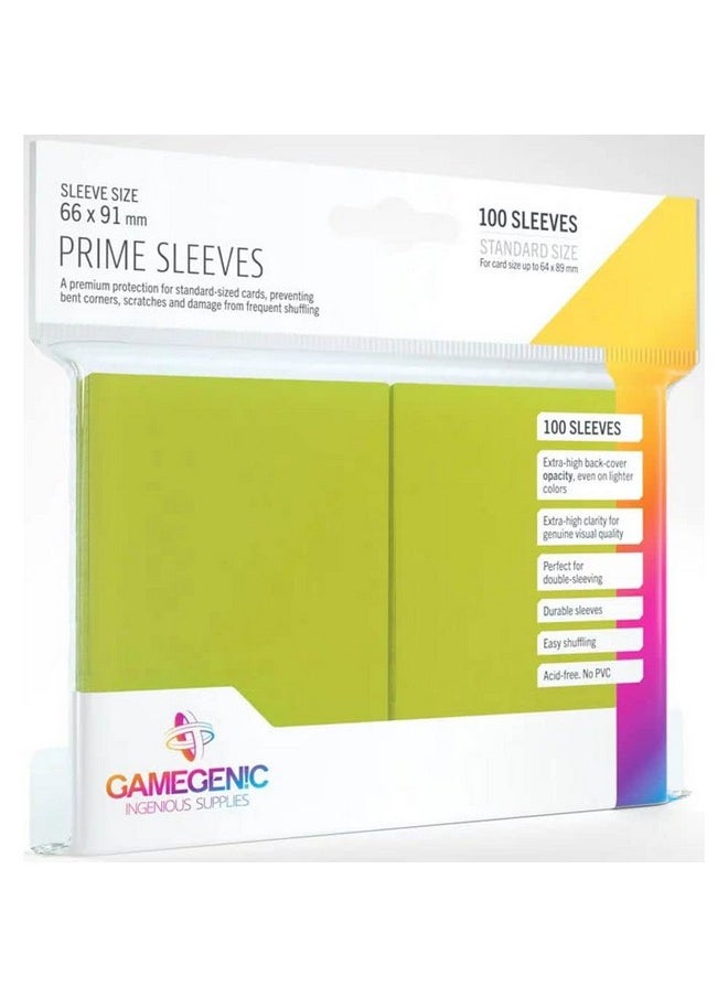 Gamegenic Prime Sleeves: Lime  - Image 1