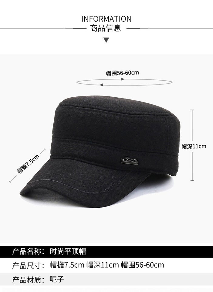 Women Winter Cap Plaid Letter Korean Fashion Casual Sunshade Hat - Image 3