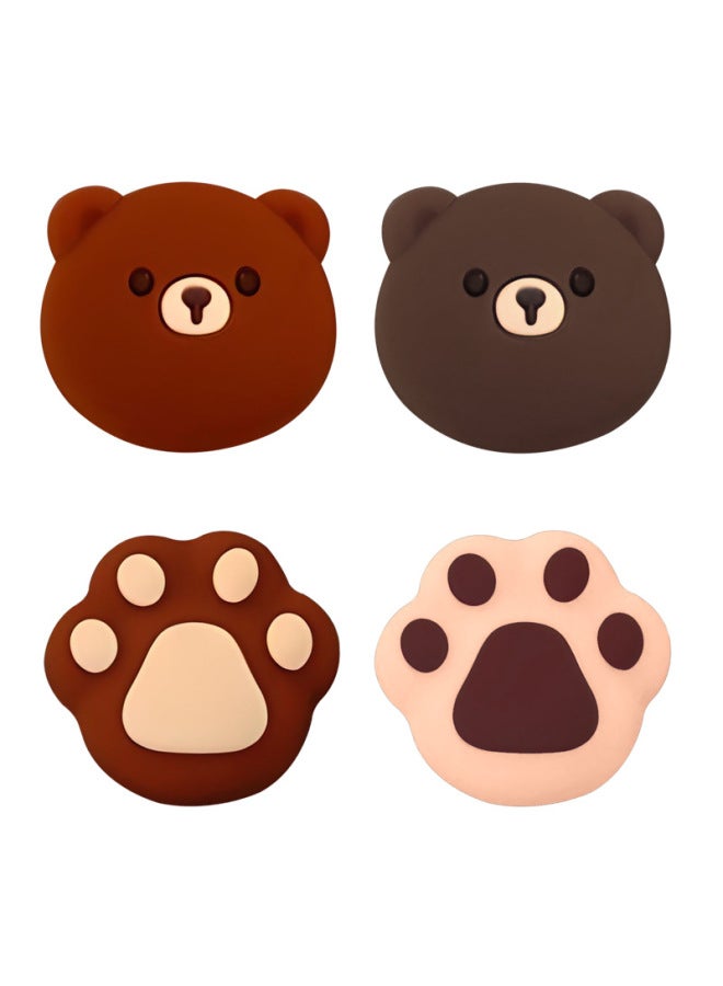 PS4/PS5/XBXO Handle Rocker Cap Rocker Set PS4 Gaming Accessories Bear Silicone PS5 Rocker Set Combination-Product Color:Switch Set Of 4 Pieces  - Image 1