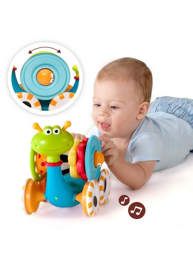 Yookidoo Yookidoo Musical Crawl 'N' Go Snail Toy with Stacker - Promotes Baby's Crawling and Walking. Rolls and Spins Its Shell As It Moves.  - Image 5