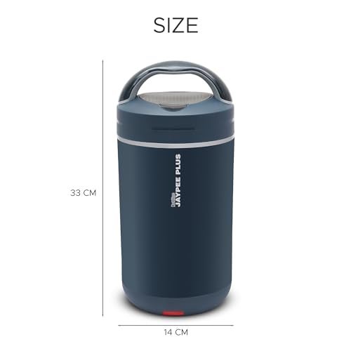 Jaypee Plus Hottline Electric Lunch Box with 4 Stainless Steel Container 320x4 ml Office Lunch Box for Men & Women Spillproof Leakproof Tiffin Box Perfect for Hot Food Reheat Food in 30 Minute,Blue - Image 4
