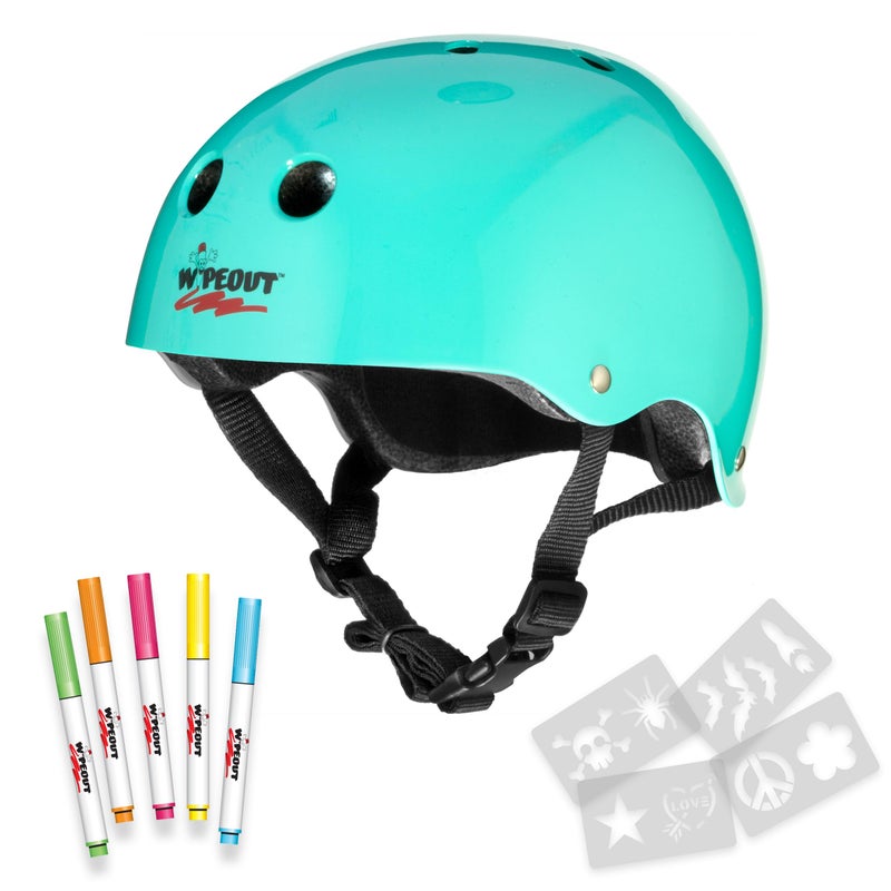 Wipeout Dry Erase Kids Helmet Ideal for Bike Skate Scooter InLine Skating and Rollerblading
