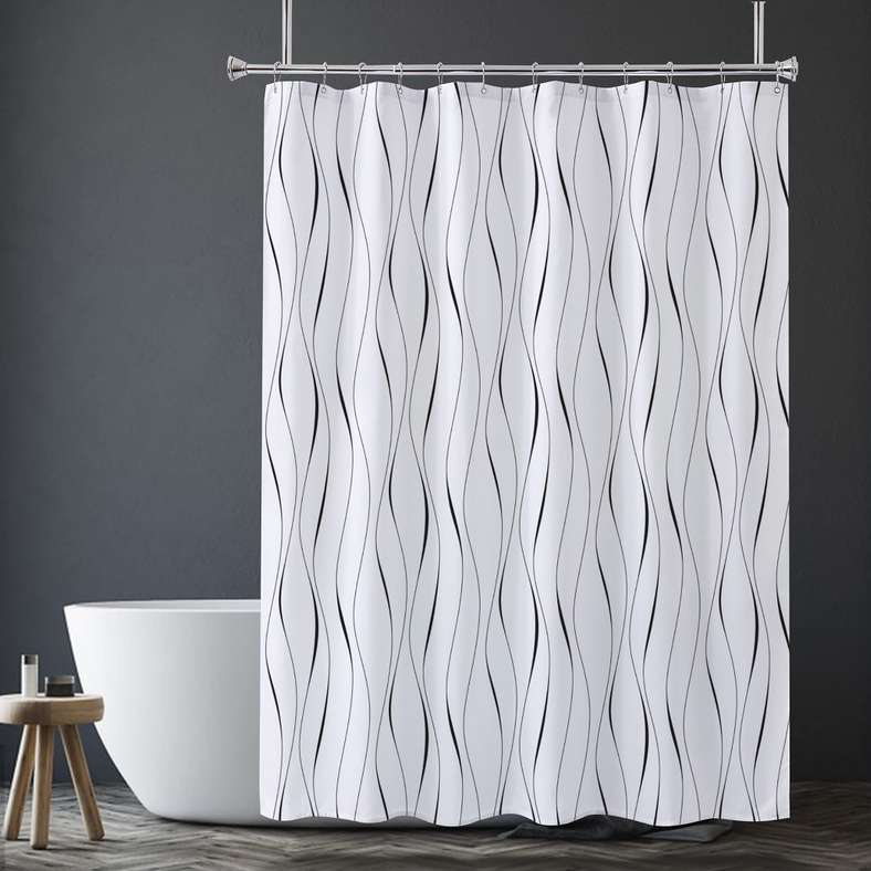 Pan Home Linear Shower Curtain 180x180cm-White