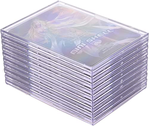 Qesonoo Card Sleeves Trading Cards Sleeves Kit 20 Hard Plastic Covers Soft Clear Card Sleeves 5 Display Stand Basketball Football BaseballGame Card Protectors White - Image 1