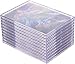 Qesonoo Card Sleeves Trading Cards Sleeves Kit 20 Hard Plastic Covers Soft Clear Card Sleeves 5 Display Stand Basketball Football BaseballGame Card Protectors White - Image 3