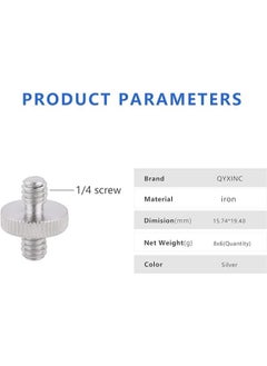 EasyLife 6 Pieces 1/4" Male to 3/8" Male Threaded Screw Adapter Tripod Screw Adapter Double Head Stud Converter Compatible with Camera Cage Mono pod Ball head Light Stand  - Image 3