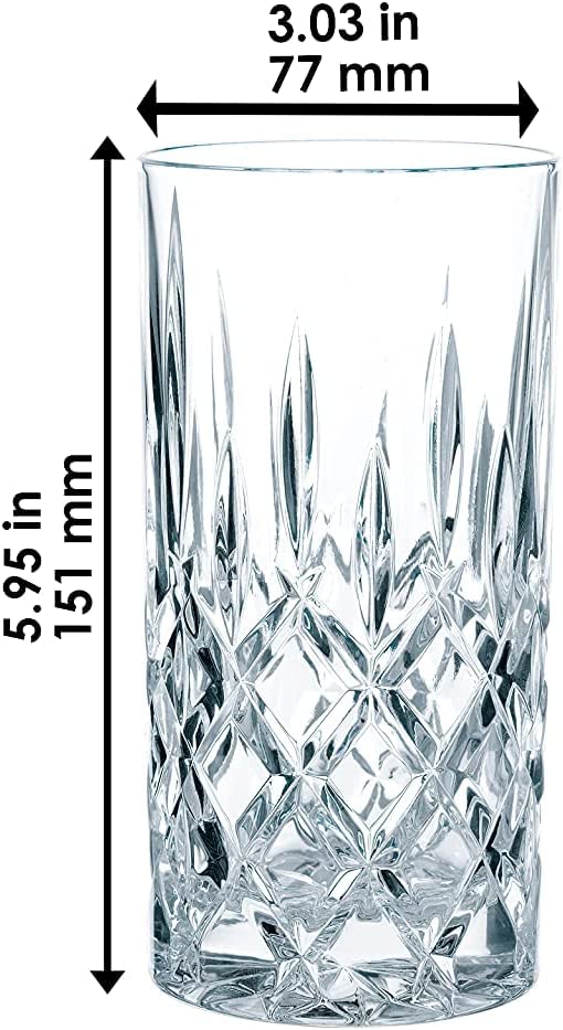 Nachtmann Noblesse 13Oz Long Drink Glass (Set Of 4) - Luxury Crystal Highball Glasses With Cut Decoration - Ideal For Cocktails  Sparkling Drinks  Beverages - Dishwasher-Safe Barware Essentials - Image 2