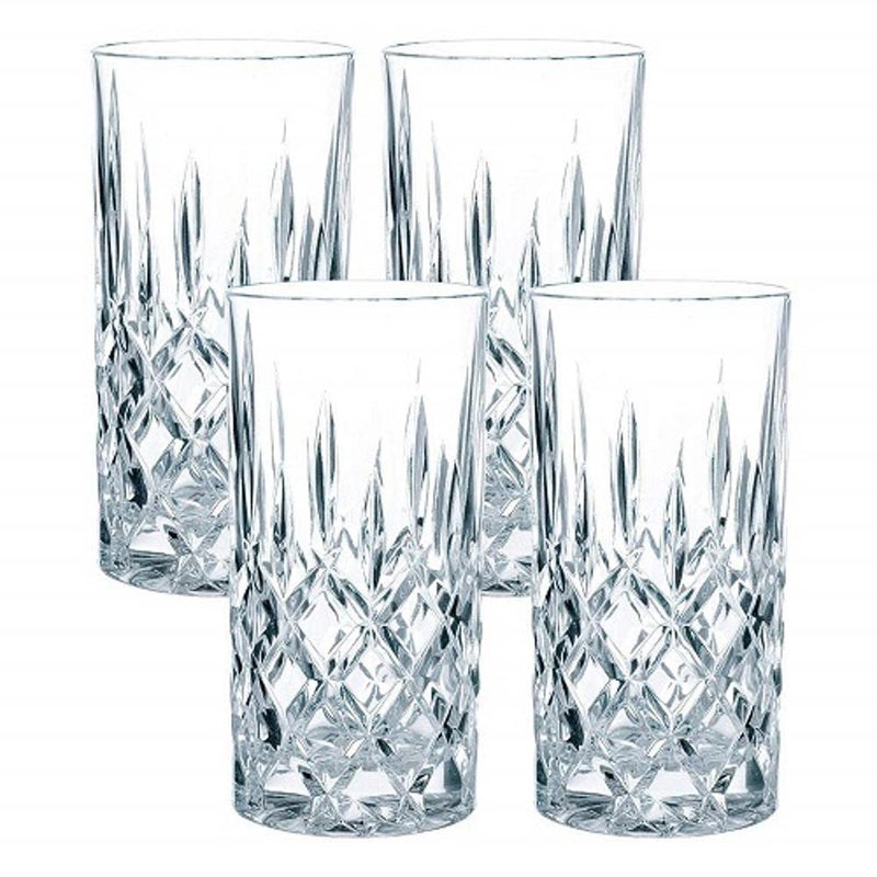 Nachtmann Noblesse 13Oz Long Drink Glass (Set Of 4) - Luxury Crystal Highball Glasses With Cut Decoration - Ideal For Cocktails  Sparkling Drinks  Beverages - Dishwasher-Safe Barware Essentials - Image 1