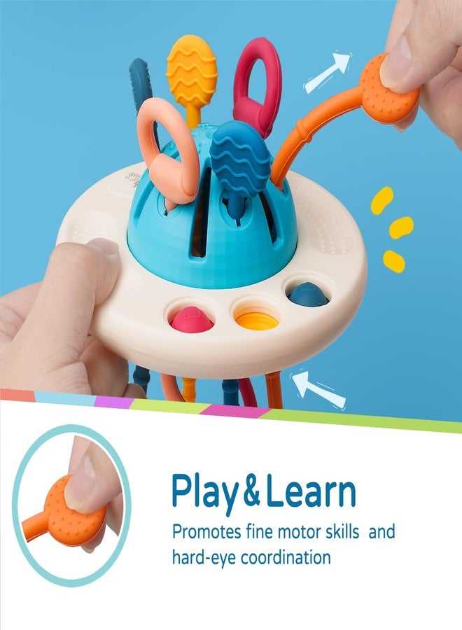 LiKee ألعاب ليكي مونتيسوري للأطفال من 1+ سنة، ألعاب تطوير الحواس للأطفال من 1-3 سنوات، لعبة سفر بسلك سحب من السيليكون للأطفال من 18+ شهر، هدية لمناسبة استحمام الأطفال لمقاعد السيارة وكراسي الطعام - Image 3