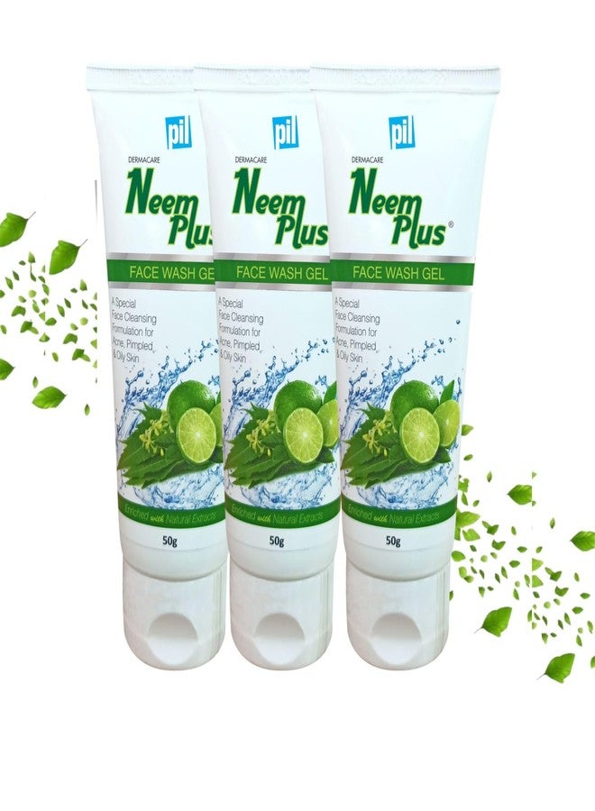 Pil Neem Plus Face Wash Gel | Face Wash Gel for Acne, Pimpled & Oily Skin | Clear & Smooth Radiant Skin | 50 gms each (Pack of 3) - Image 1
