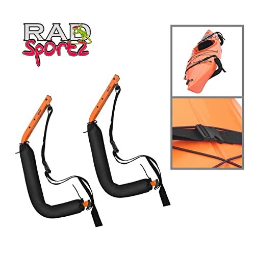 RAD Sportz Kayak Storage Hooks - Set of 2 Wall Mount Garage Hangers - 125lbs Capacity Rack for Paddleboards, Surfboards, or Snowboards by Rad Sportz (Orange) - Image 5