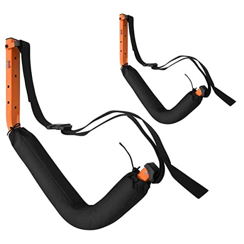 RAD Sportz Kayak Storage Hooks - Set of 2 Wall Mount Garage Hangers - 125lbs Capacity Rack for Paddleboards, Surfboards, or Snowboards by Rad Sportz (Orange) - Image 1