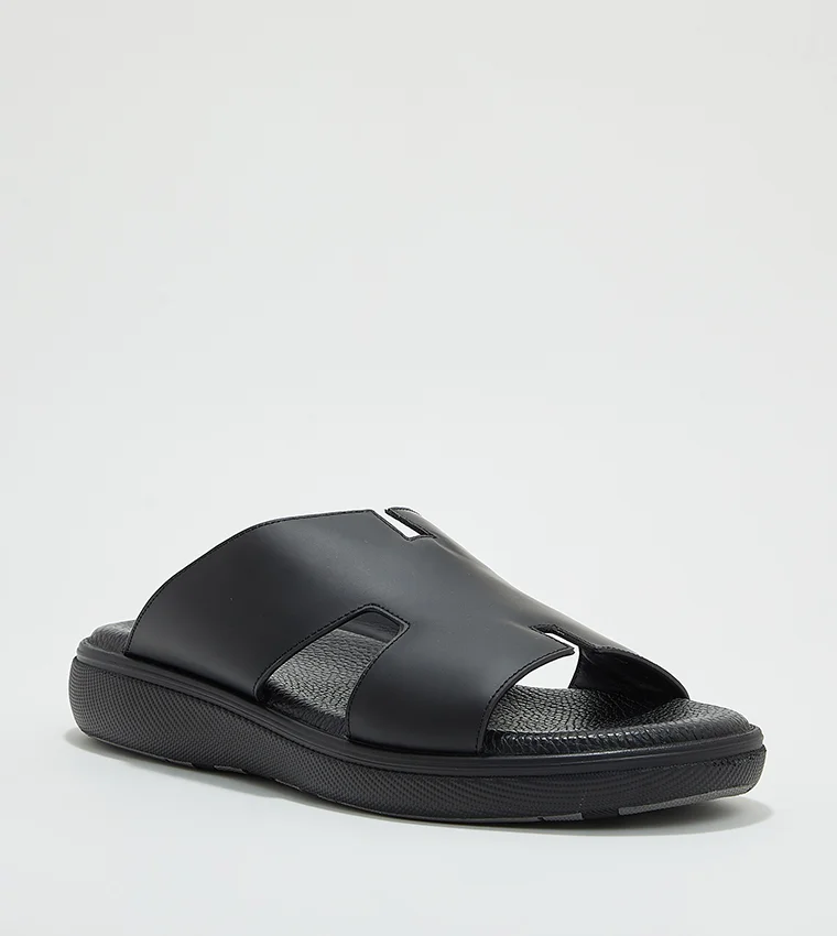 ستيف مادن STHT-06 Black Men's Comfort Sandals