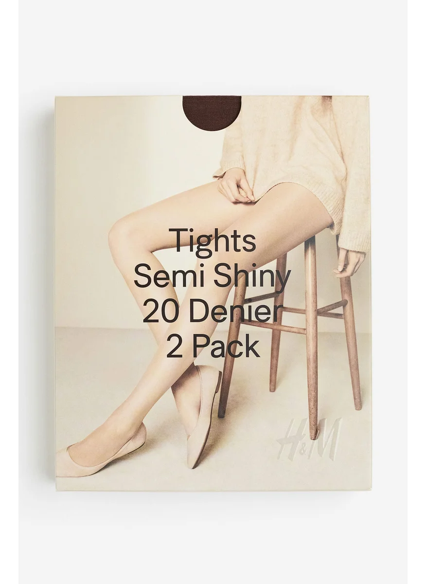 H&M 2-Pack Tights, 20 Denier