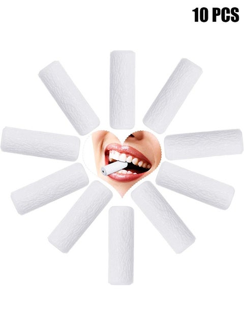 10 Pieces Aligner Chewies for Aligner Chompers Aligner Trays Seater Chewies Aligner Seater Chewies for Invisalign Aligners Mint Scent Free Carry Case for Travel and Storage White