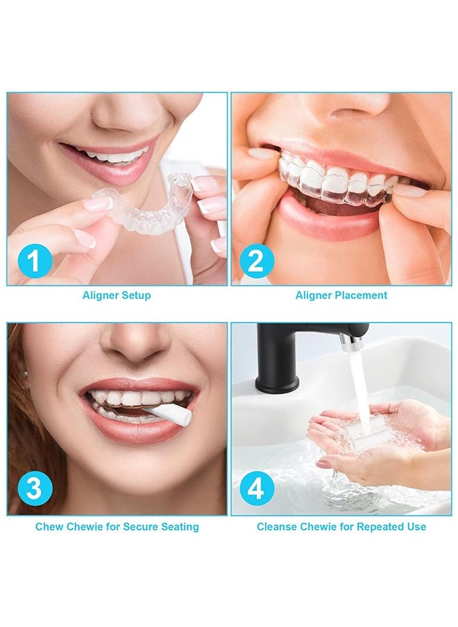 HY 10 Pieces Aligner Chewies for Aligner Chompers Aligner Trays Seater Chewies Aligner Seater Chewies for Invisalign Aligners Mint Scent Free Carry Case for Travel and Storage White  - Image 4