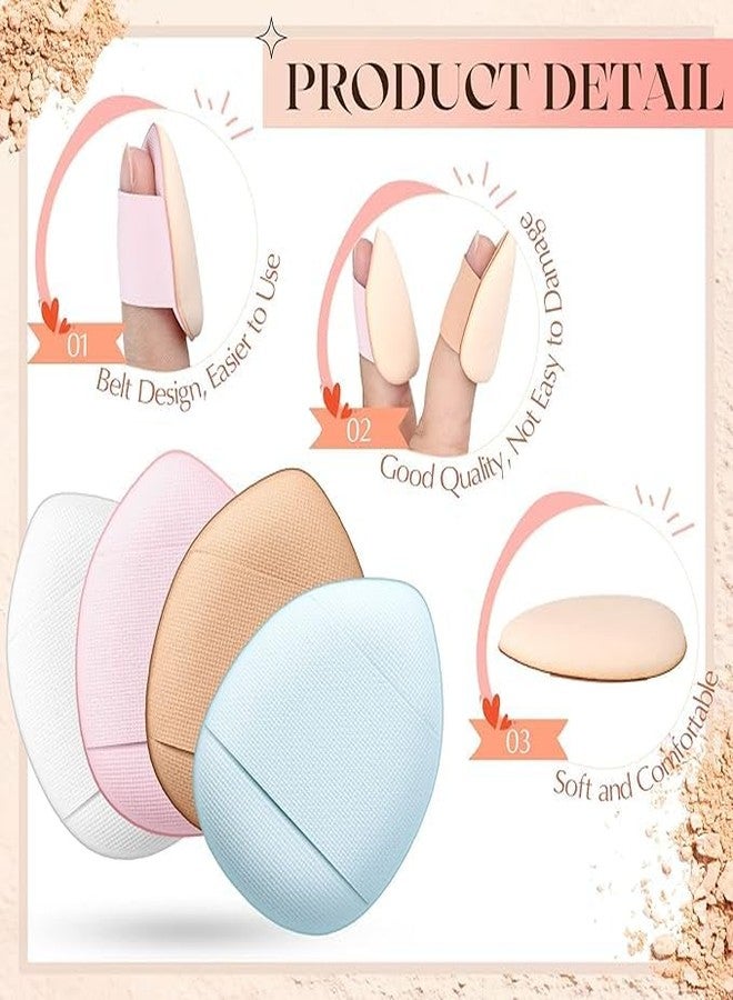 RIANZ 6 Pcs Finger Mini Makeup Puff Sponge Soft Beauty Makeup Blender for Foundation, Face Powder, Under Eye Setting, Concealer, Repair Cream, Cosmetic Tool - Image 4