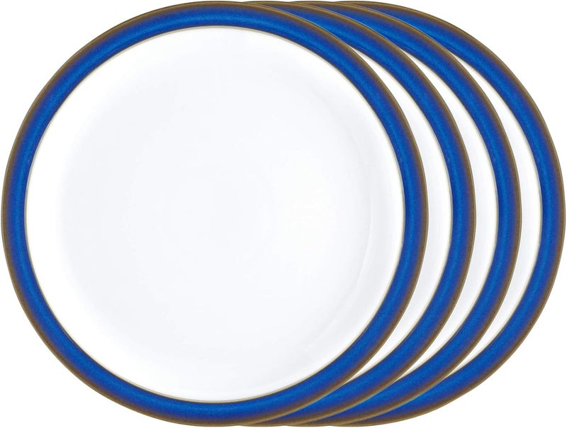 Denby Denby Imperial Blue Set of 4 Salad Plate Set One size multi color vibrant  - Image 1