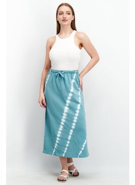 Splendid Women Tie Dye Maxi Skirt, Emerald Bay  - Image 3