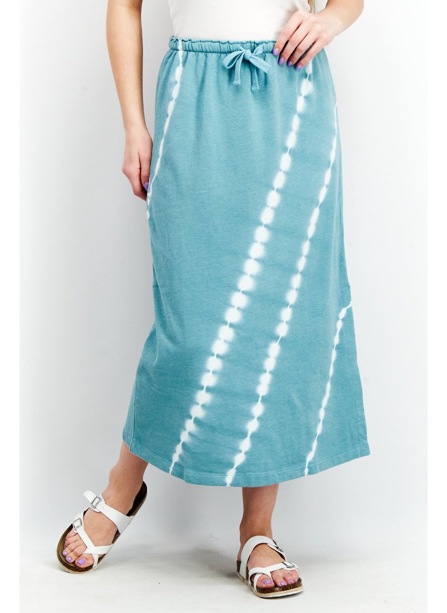 Splendid - Women Tie Dye Maxi Skirt, Emerald Bay - Image 1