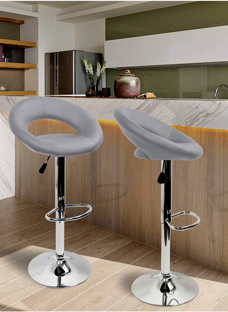 Living SET OF 2 Modern Adjustable Counter Height Barstools  - Image 3