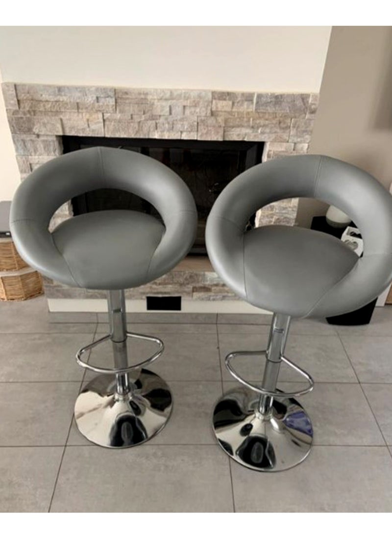 Living SET OF 2 Modern Adjustable Counter Height Barstools  - Image 4