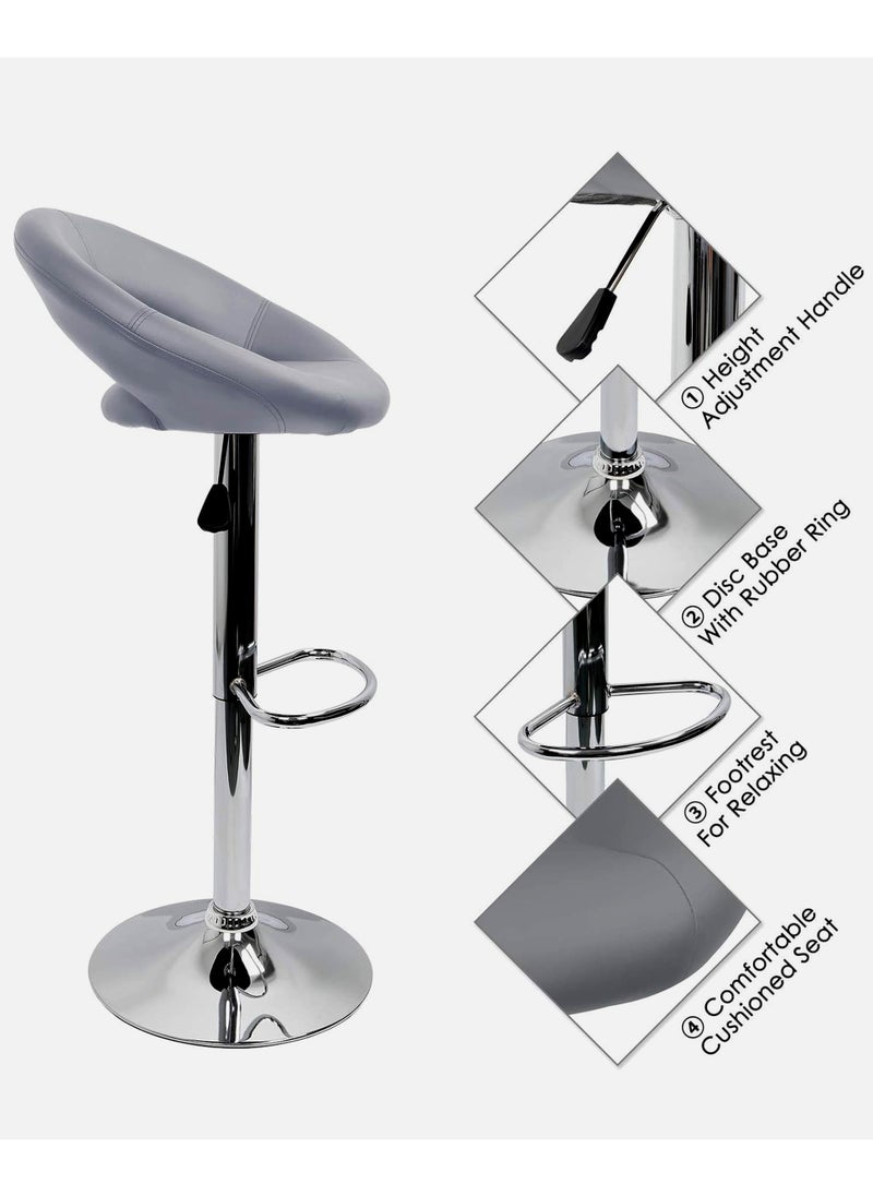 SET OF 2 Modern Adjustable Counter Height Barstools