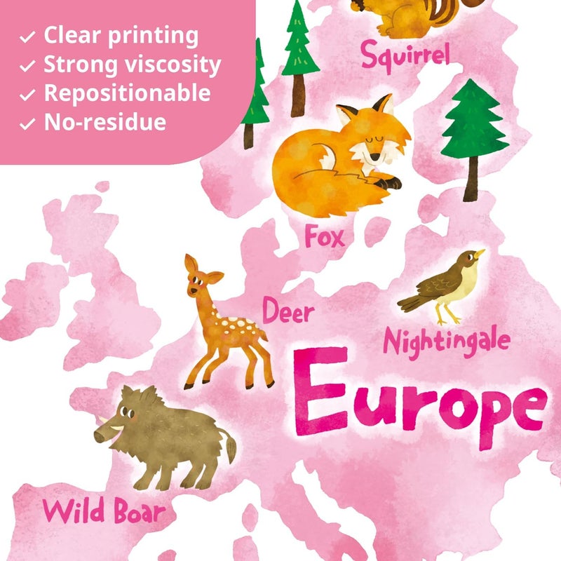 Decowall Animal World Map Wall Decals - Image 4