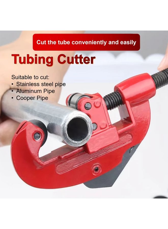 3 مجموعة قاطعة أنابيب 28 مم شفرة من الفولاذ الكربوني مع قرص كاشط 1 مجموعة مبشرة أنابيب - Image 2