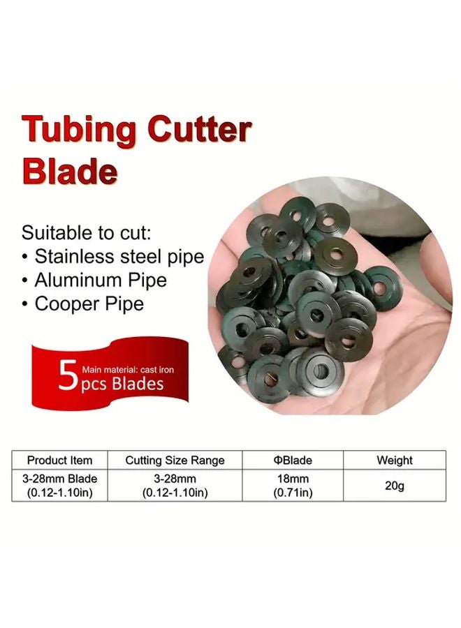 3 مجموعة قاطعة أنابيب 28 مم شفرة من الفولاذ الكربوني مع قرص كاشط 1 مجموعة مبشرة أنابيب - Image 5