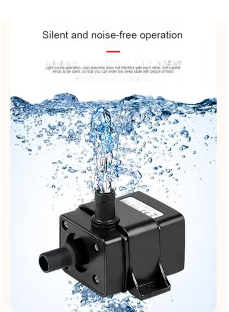 ANSELF Silent Mini DC5V Brushless Submersible Pump Aquarium Waterproof Fountain Water Circulation 220L/H 5W Head 3M 0~100℃  - Image 3